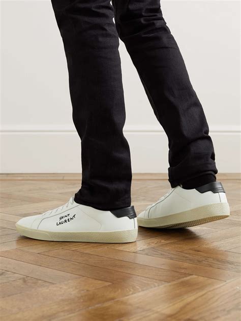 ysl mens court classic blue|saint laurent court classic sneakers.